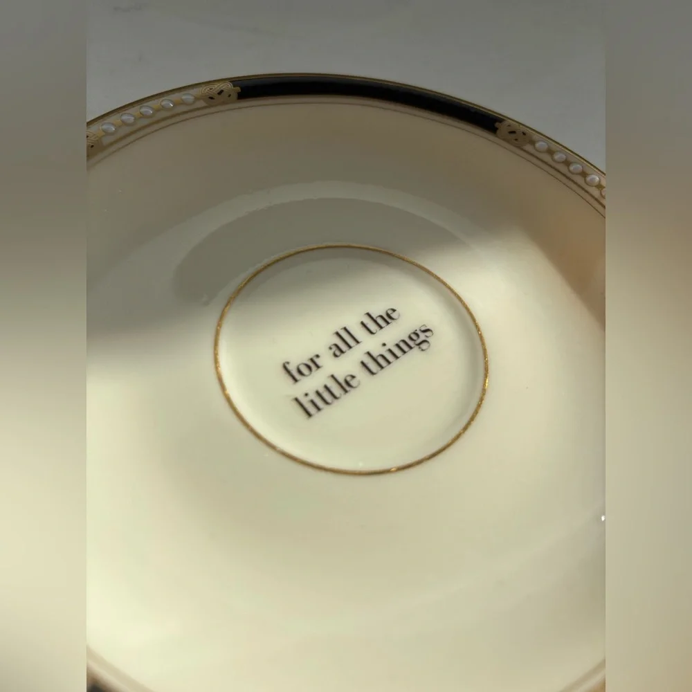 Upcycled trinket jewelry keys catch-all dish from Lenox China